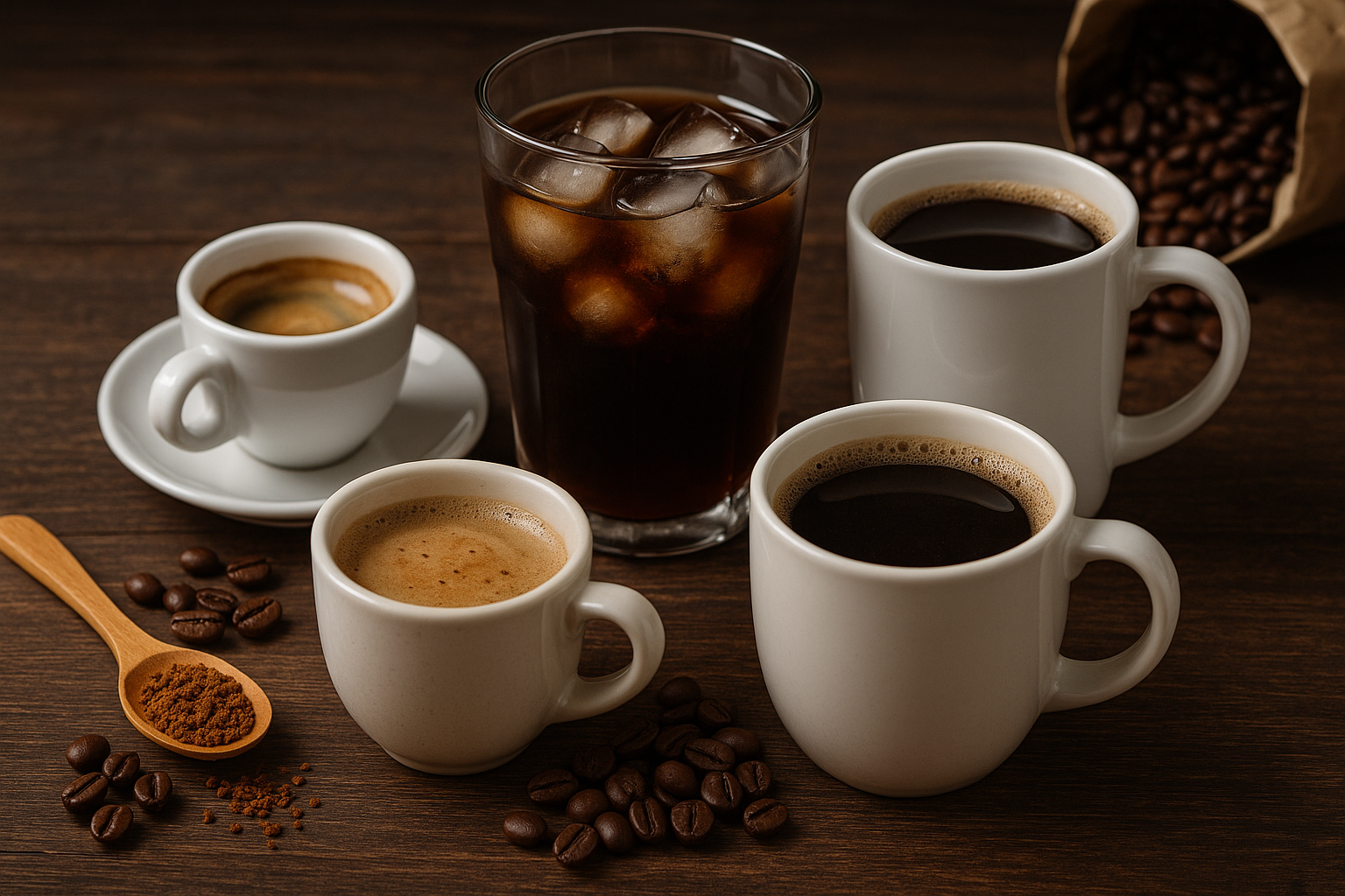 Différentes recettes de café