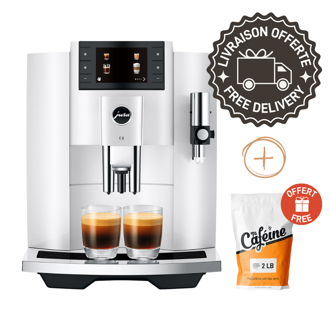 Jura E8 white piano – Ma Caféine - Main Image