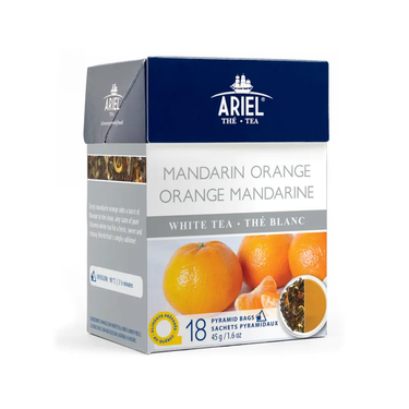 Ariel | Thé Blanc Orange Mandarine - 18 sachets Terra Café Et Thé Ltee