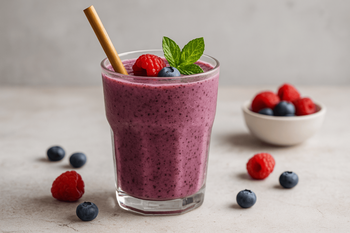 Beau smoothie yerba maté aux fruits rouges