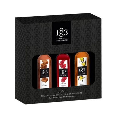 Maison Routin 1883 | Boite cadeau vanille caramel framboise 3 sirops x 65 ml