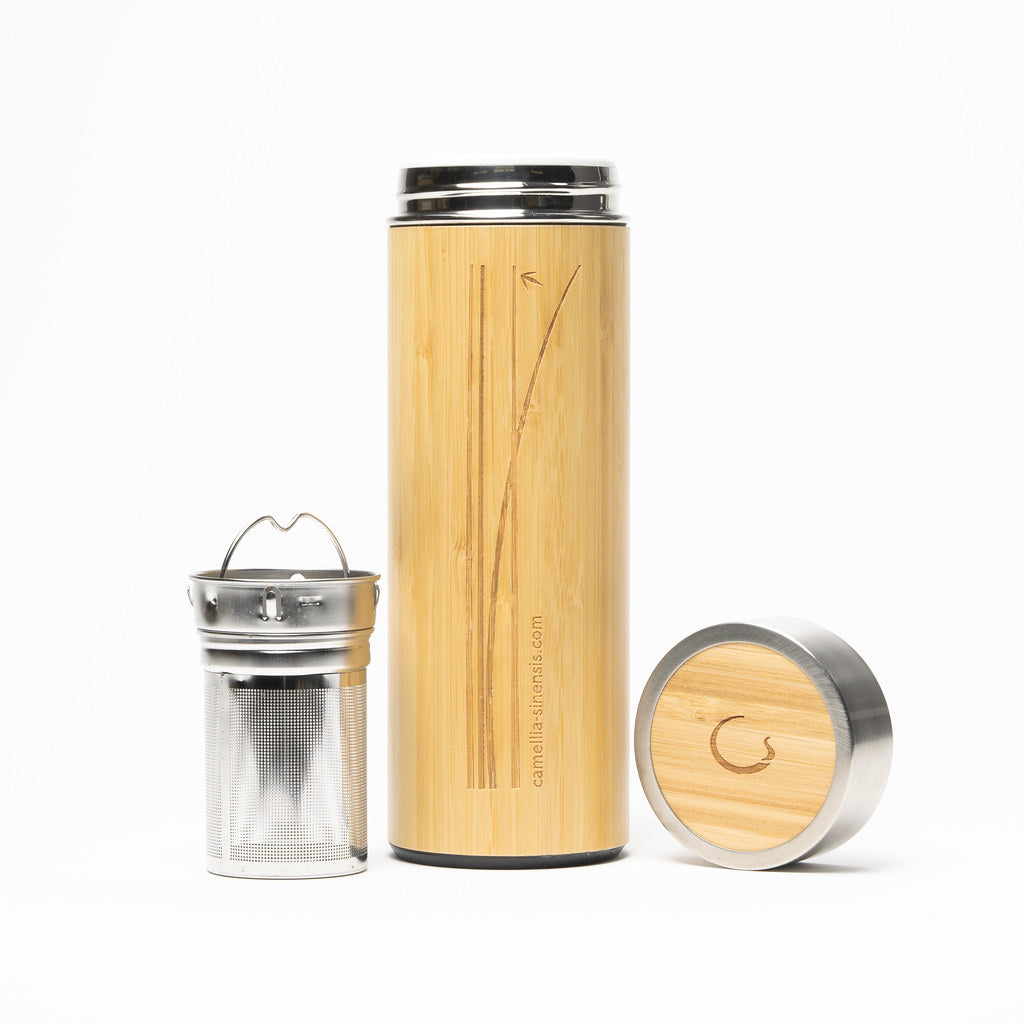Camellia Sinensis | Porcelain Bamboo Tea Flask