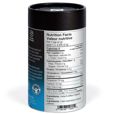 Terra Café - Café glacé instantané framboise - valeurs nutritionnelles