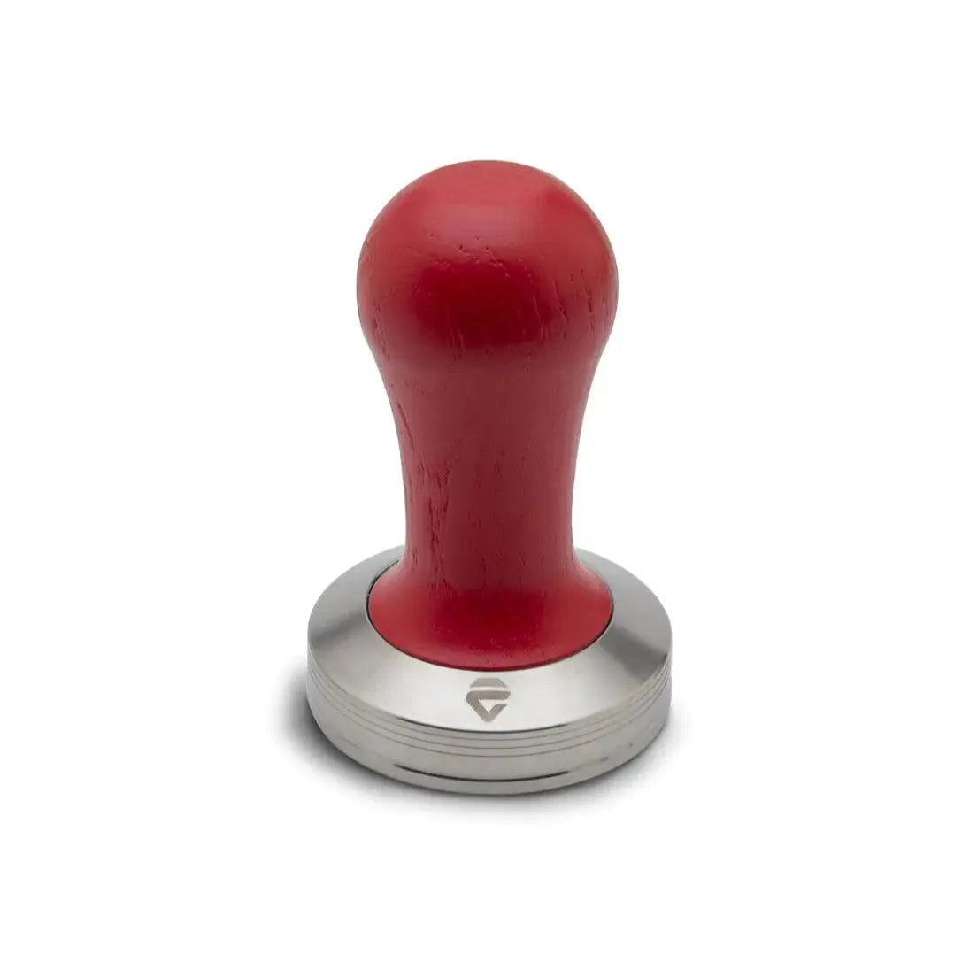 Lelit | Tasseur à café (tamper) en acier inoxydable avec manche bois rouge 57.35 mm Les Importations Edika