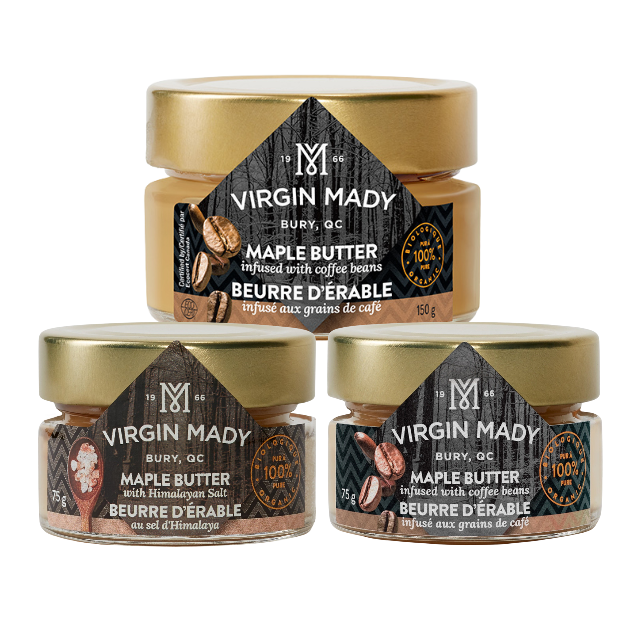 Virgin Mady | Lot of three biological maple butters