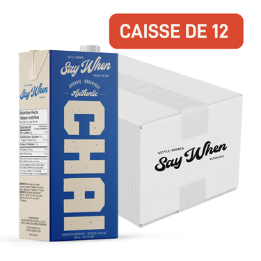 Say When | Chai bio - Authentique - caisse de 12