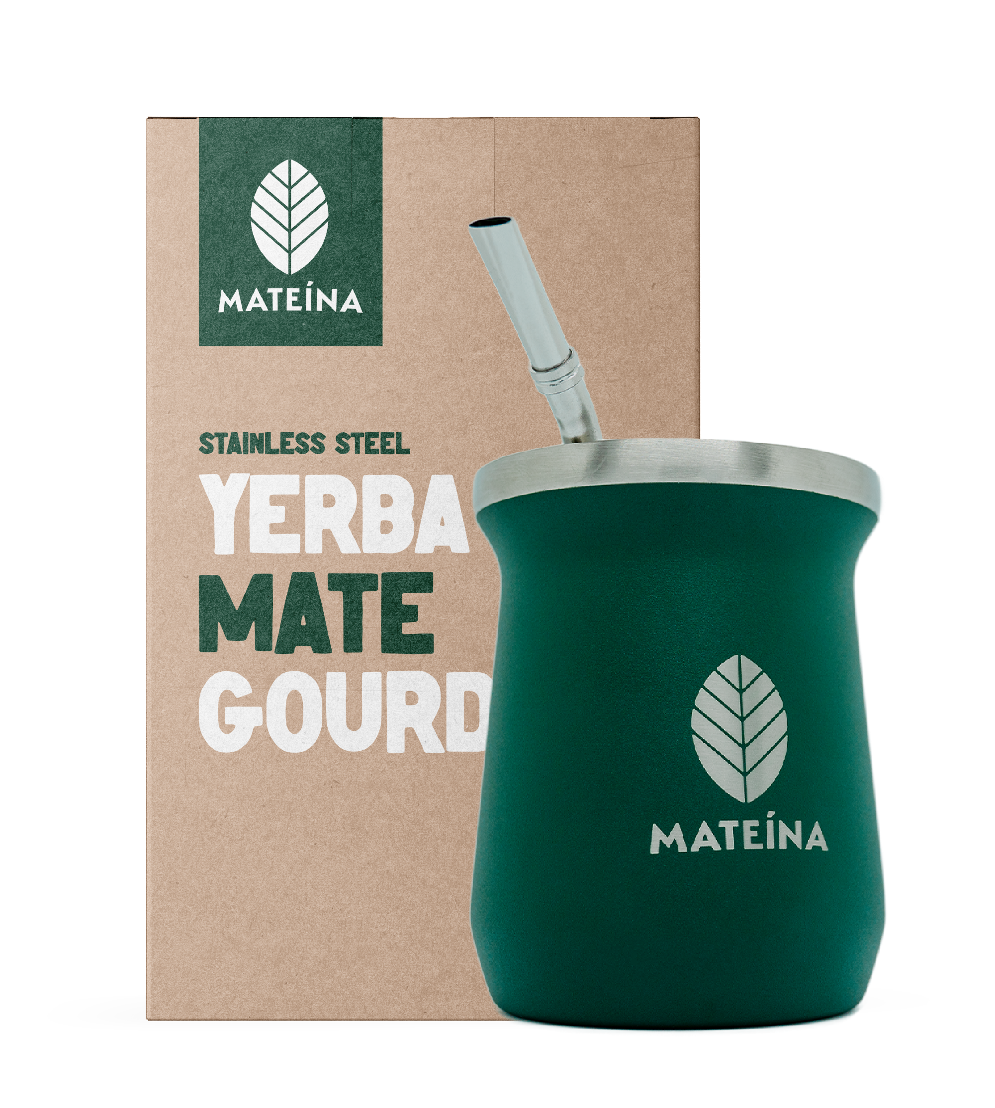 Mateina | Stainless steel gourd and bombilla for yerba mate