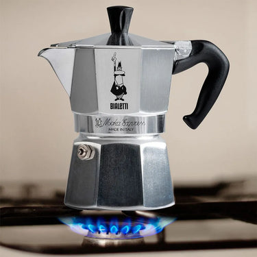Black Italian Coffee Maker Moka Express 6 Cups BIALETTI