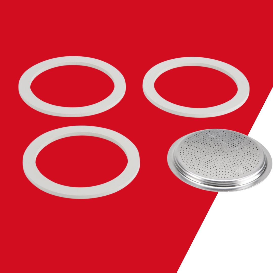 Bialetti | Ensemble 3 joints et 1 filtre pour Moka 1 tasse