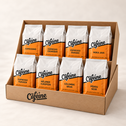 Boîte exploration cafés en grain Ma Caféine - 8 sacs de 200gr
