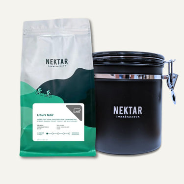 Nektar Torréfacteur | Kit Ours Noir 2lbs et boite à café