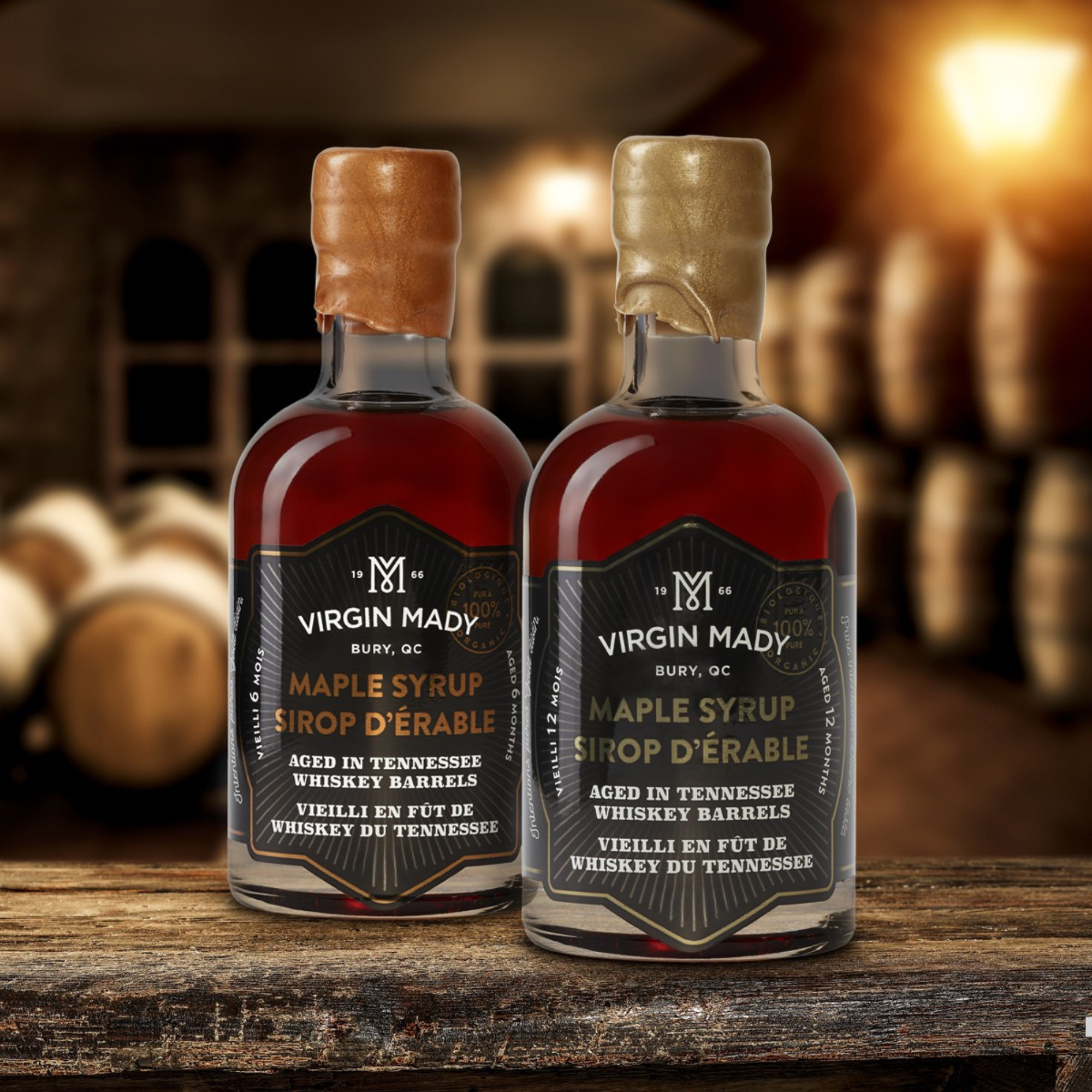 Virgin Mady | Lot of two organic maple syrup aged in whiskey