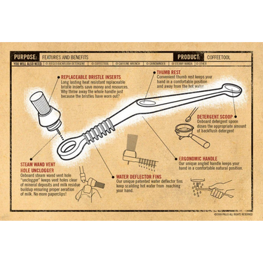 Pallo | Coffeetool cleaning brush for manual espresso machines