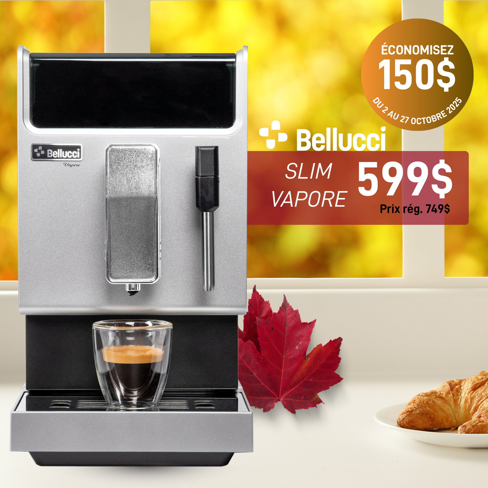 Bellucci | Machine espresso automatique Slim Vapore