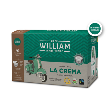 William | La Crèma Fairtrade bio - boite de 12 capsules kcup