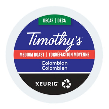 Timothy's | Décaféiné colombien 24 capsules kcup