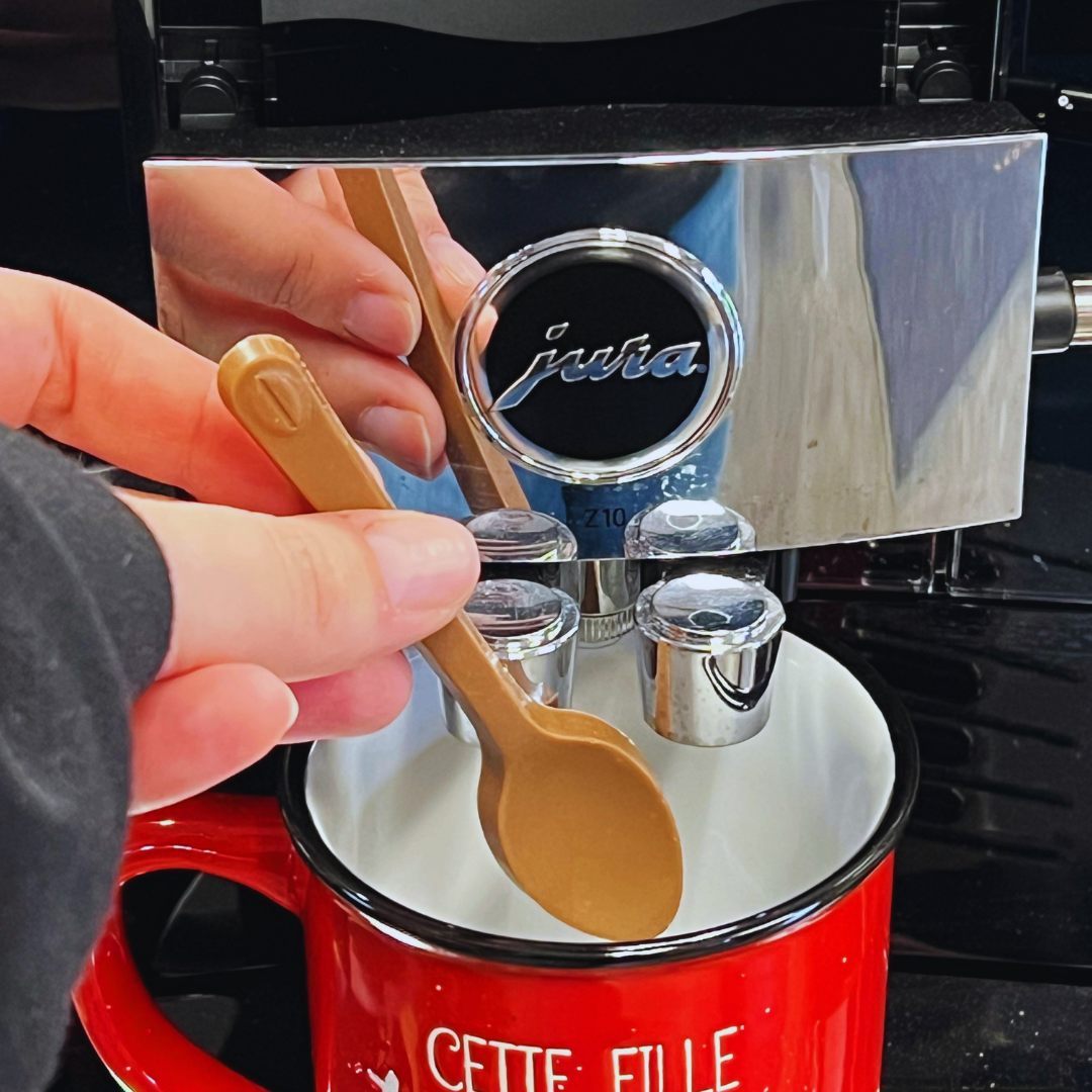 Ma Caféine | Set of three chocolate spoons to melt