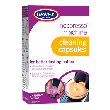 Urnex | 5 capsules de nettoyage pour machines Nespresso