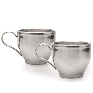 Café Culture | Set of 2 Cappuccino Cups double wall stainless steel