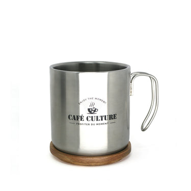 Café Culture | Tasse double paroi en acier 450ml