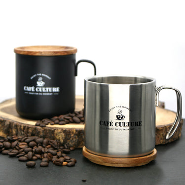 Café Culture | Tasse double paroi en acier 450ml