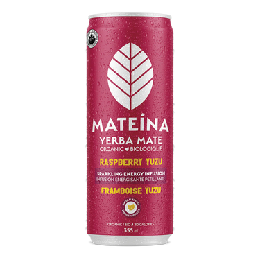 Mateina | Sparkling Energizing Organic Raspberry & Yuzu Infusion