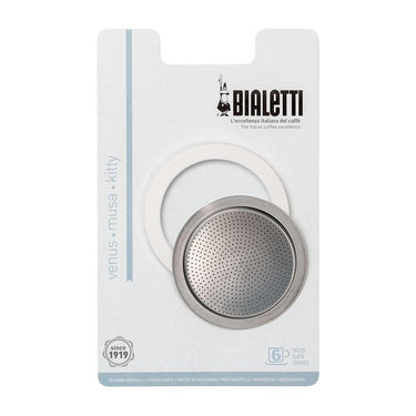 ﻿﻿Bialetti | Set of 1 gasket and 1 filter for Musa 6 cups