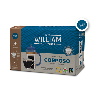 William | Corposo Fairtrade bio - boite de 12 capsules kcup