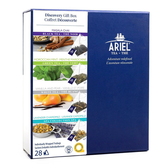Ariel | Coffret Collection Découverte 28 sachets thés et tisanes Terra Café Et Thé Ltee