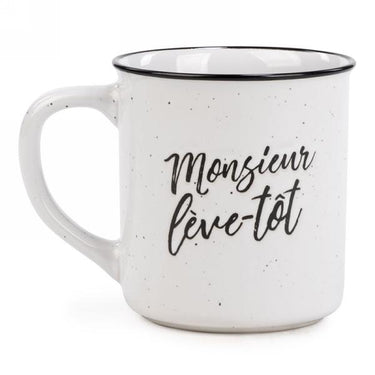 Mr. and Mrs. Lève-tôt (Early Bird) mug set
