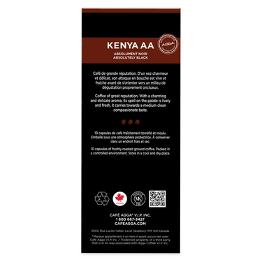 Agga | Espresso Kenya AA - boite de 10 capsules compatibles Nespresso®