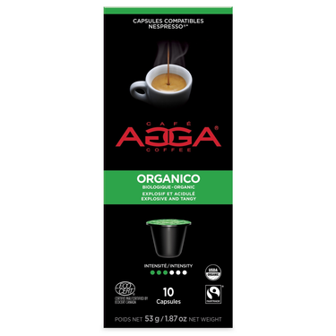 Agga | Espresso Organico - biologique - boite de 10 capsules compatibles Nespresso®