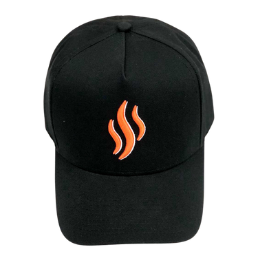 Ma Caféine | Black cap with orange smoke