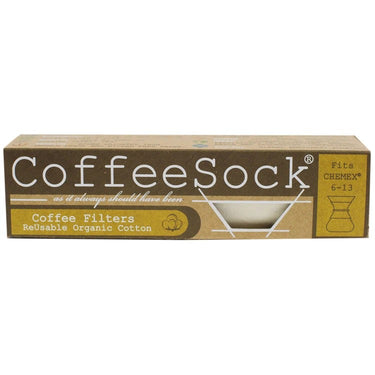 CoffeeSock | Set of 2 Reusable Filters for Chemex 6 to 13 cups