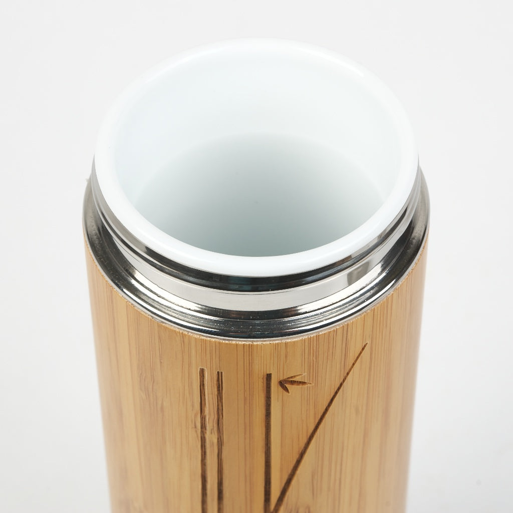 Camellia Sinensis | Porcelain Bamboo Tea Flask