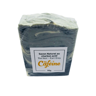 Savonnerie La Bulle | Natural Activated Charcoal Soap 90g – Black Tea – Earl Grey